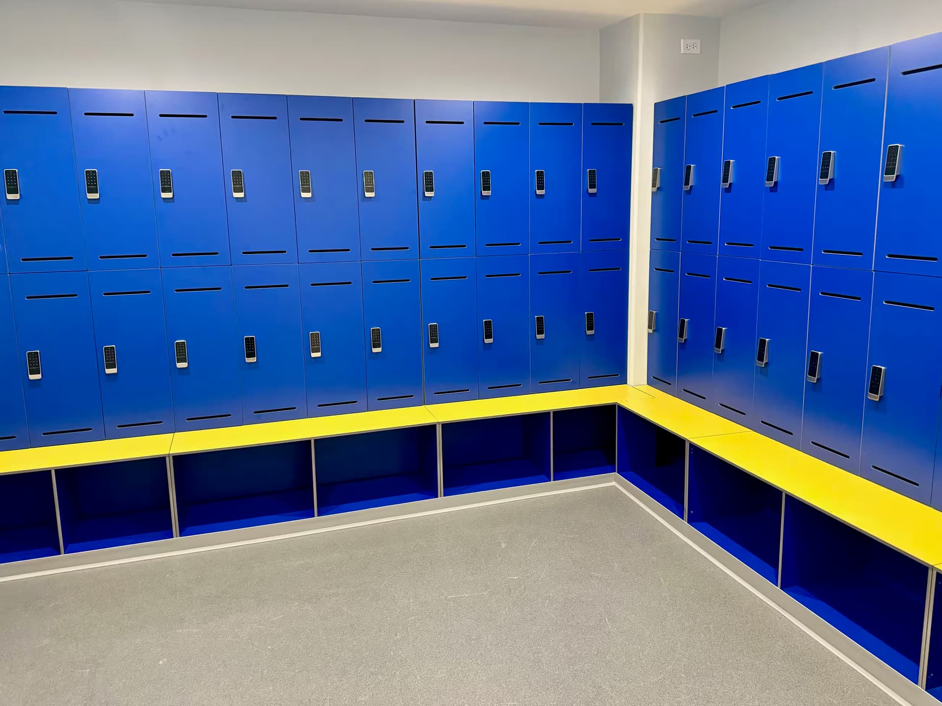 A clean locker room
