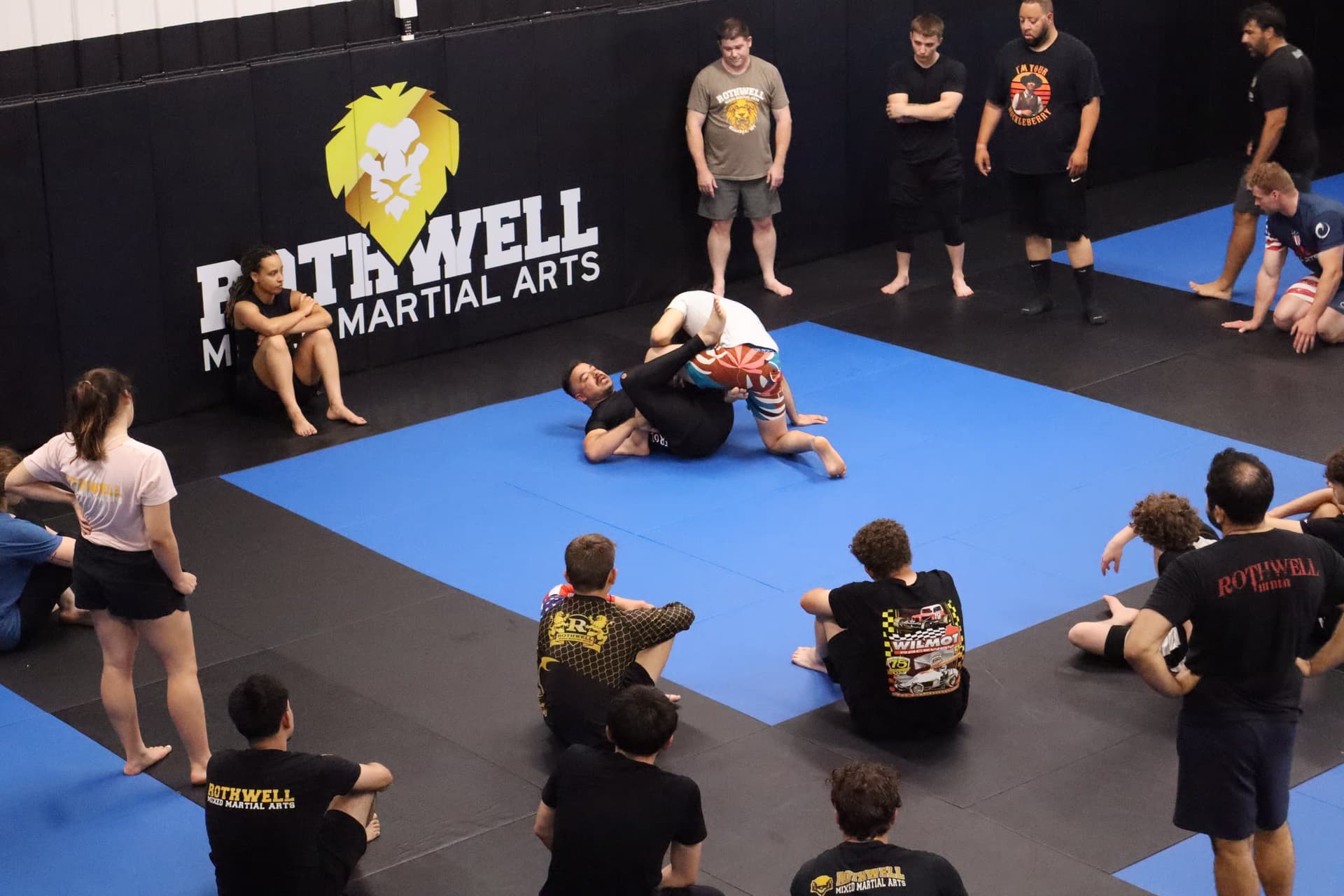 A Brazilian Jiu Jitsu class